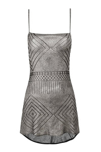 1920's Egyptian Black Diamond Mini Dress
