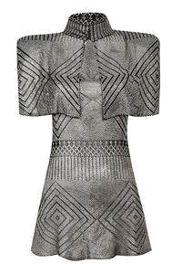 1920's Egyptian Black Geometric Cape