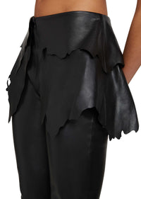 Flap Leather Pants