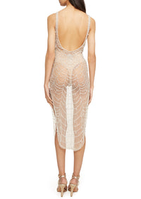 Cobweb Midi Dress - Pearl