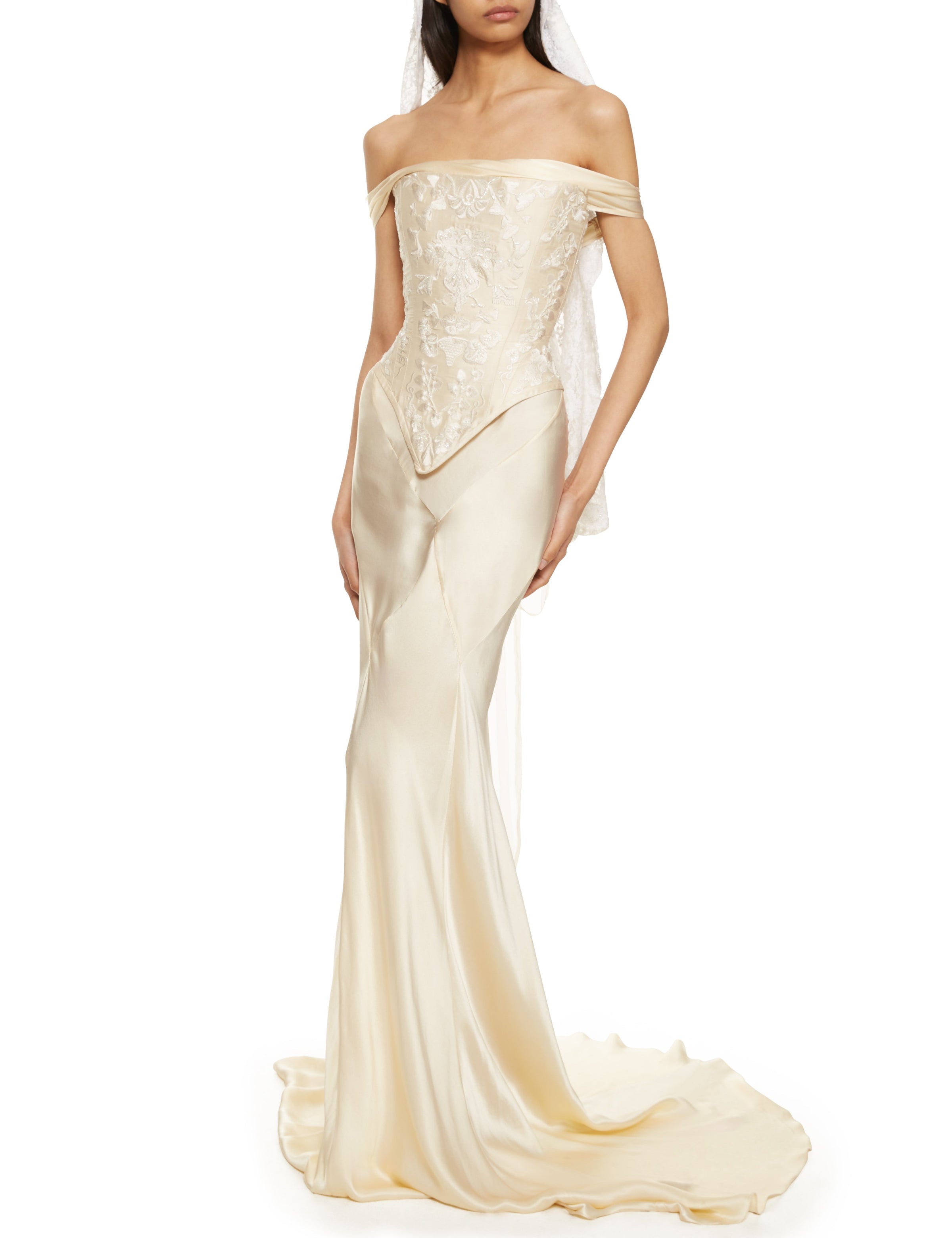 Aphrodite Corset - Pearl