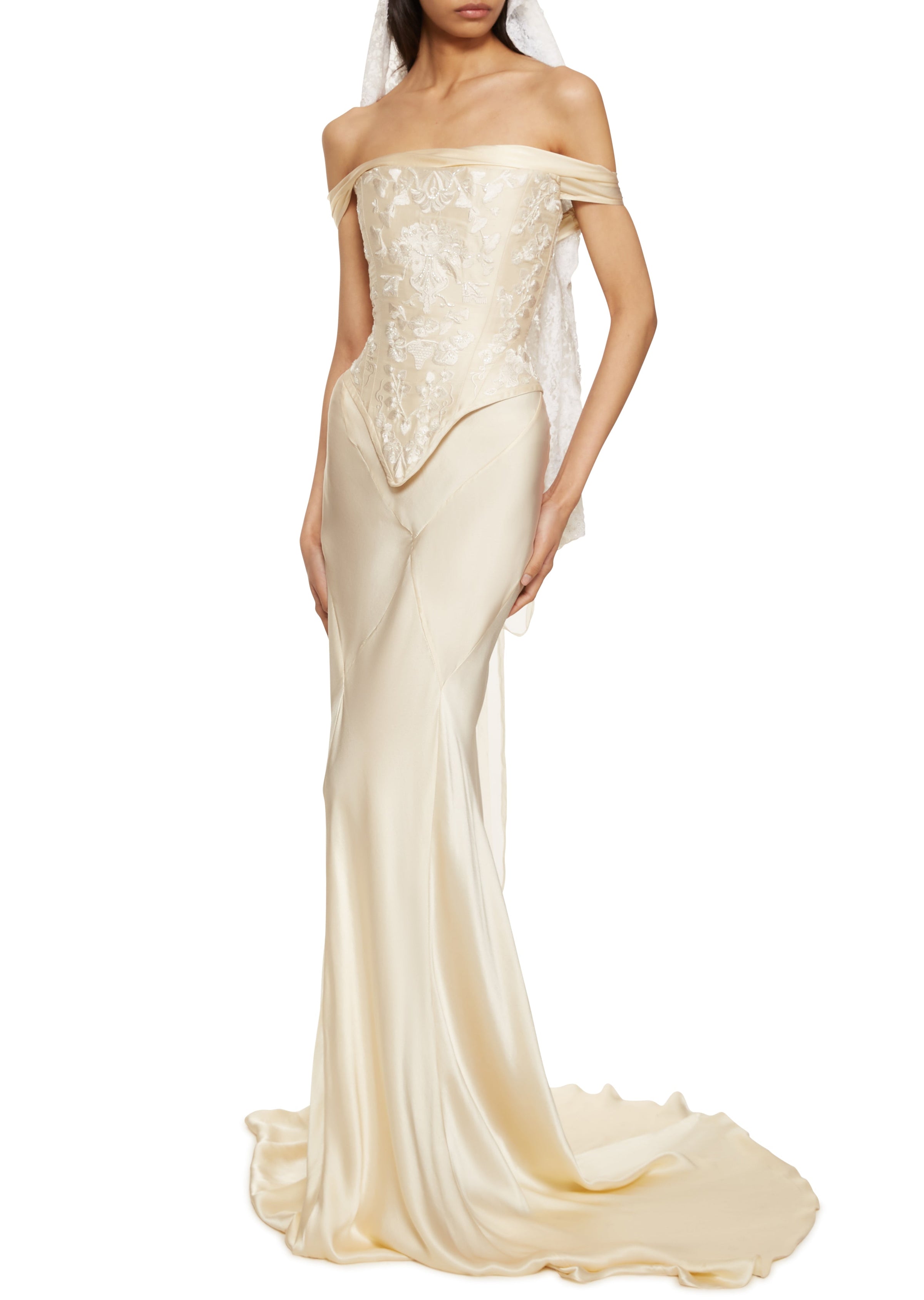 Aphrodite Corset - Pearl