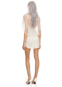 Cobweb Pearl Veil Cape