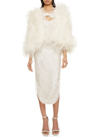Cobweb Midi Dress - Pearl