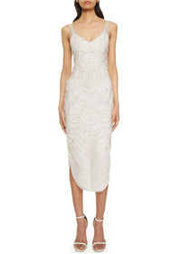 Cobweb Midi Dress - Pearl
