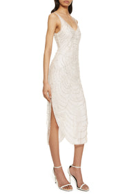 Cobweb Midi Dress - Pearl