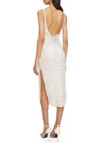 Cobweb Midi Dress - Pearl