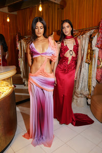 Desire Temptress Silk Dress - Red