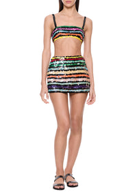 Rainbow Stripe Sequin Two- Set