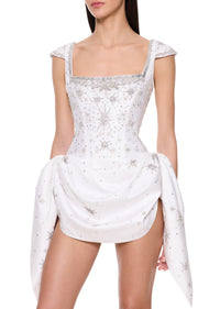 Estella Draped Mini Dress - Bright White