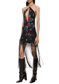 Zinnia Demi Couture Piano Shawl Halter Mini Dress