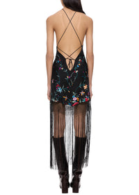 Zinnia Demi Couture Piano Shawl Halter Mini Dress