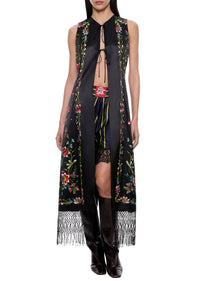 Piano Shawl Demi-Couture Tunic with Fringing