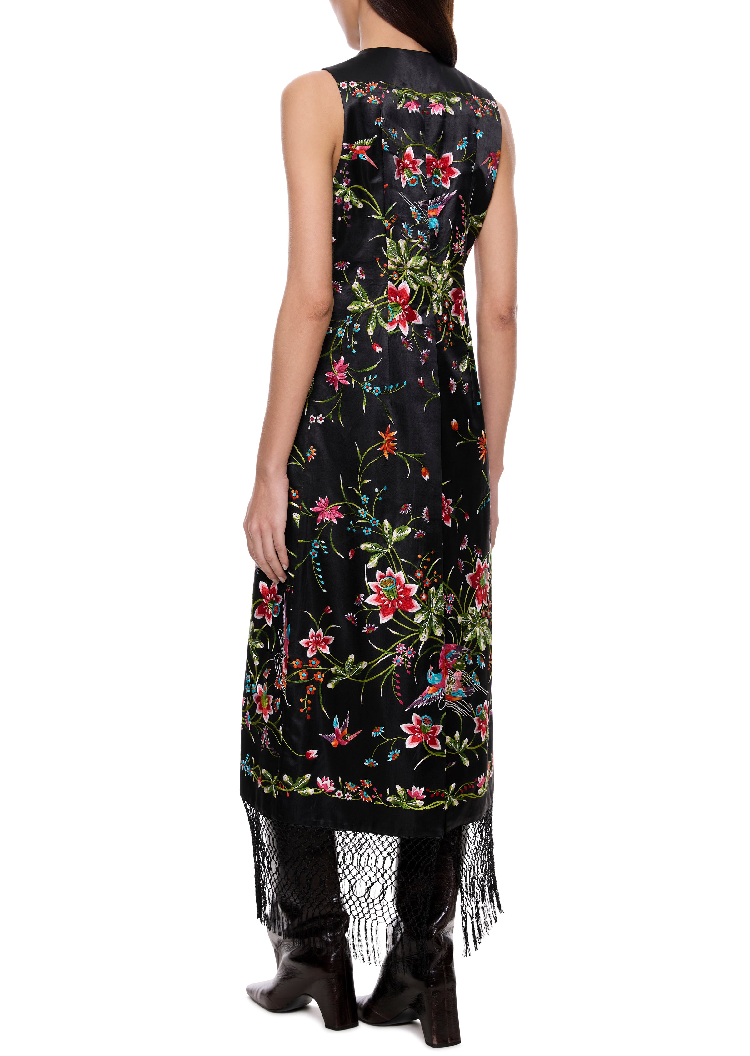 Piano Shawl Demi-Couture Tunic with Fringing