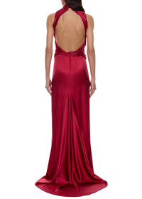 Desire Temptress Silk Dress - Red