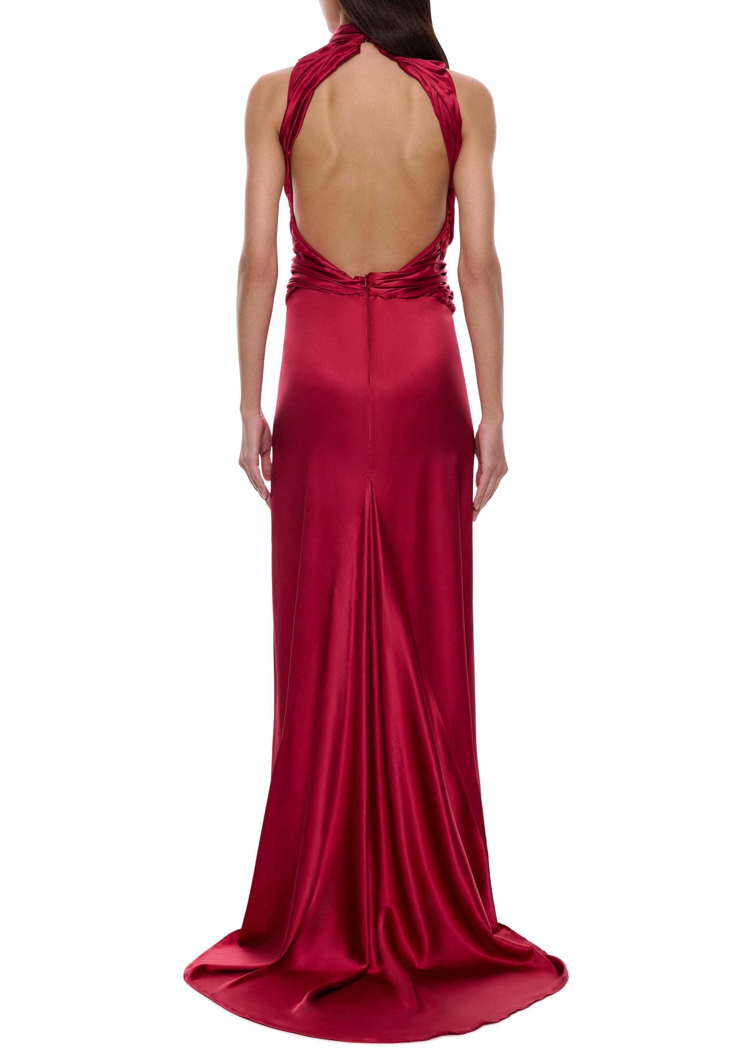 Desire Temptress Silk Dress - Red