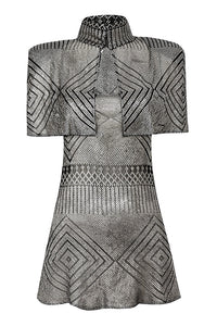 1920's Egyptian Black Diamond Mini Dress