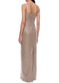 Bustier Crystal Dress with Front Lace Up
