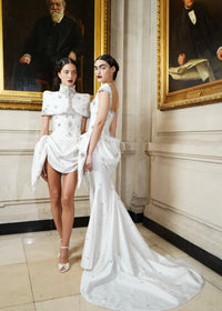 Estella Draped Gown - Bright White
