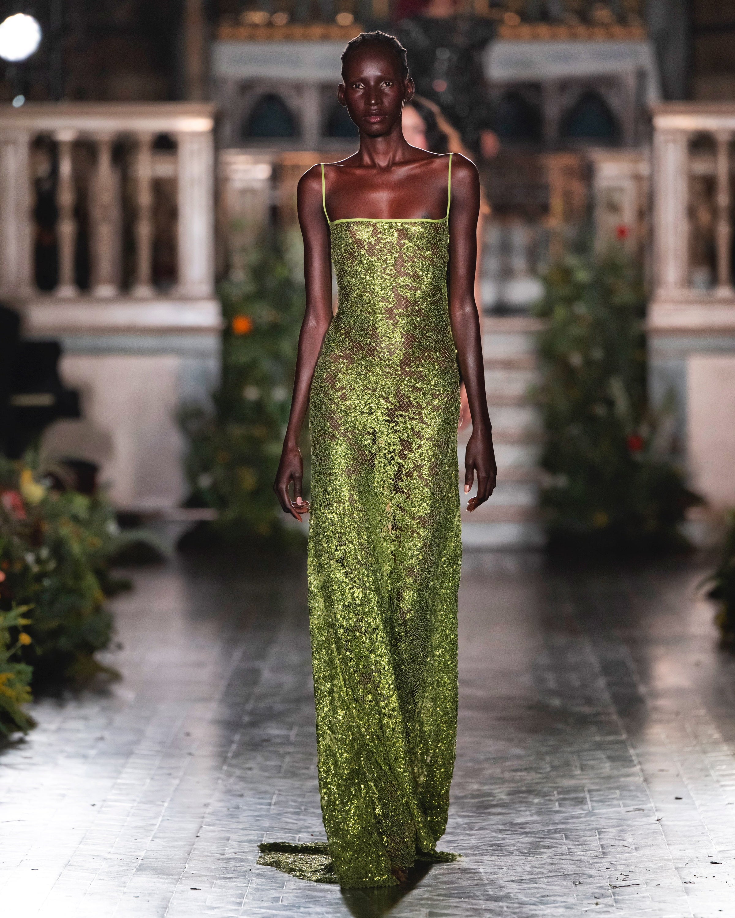 Coral Dress - Moss