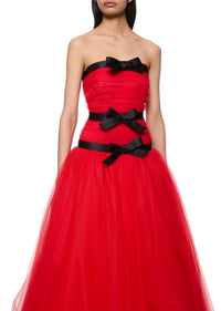 Tulle Red Gown