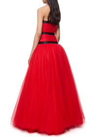 Tulle Red Gown