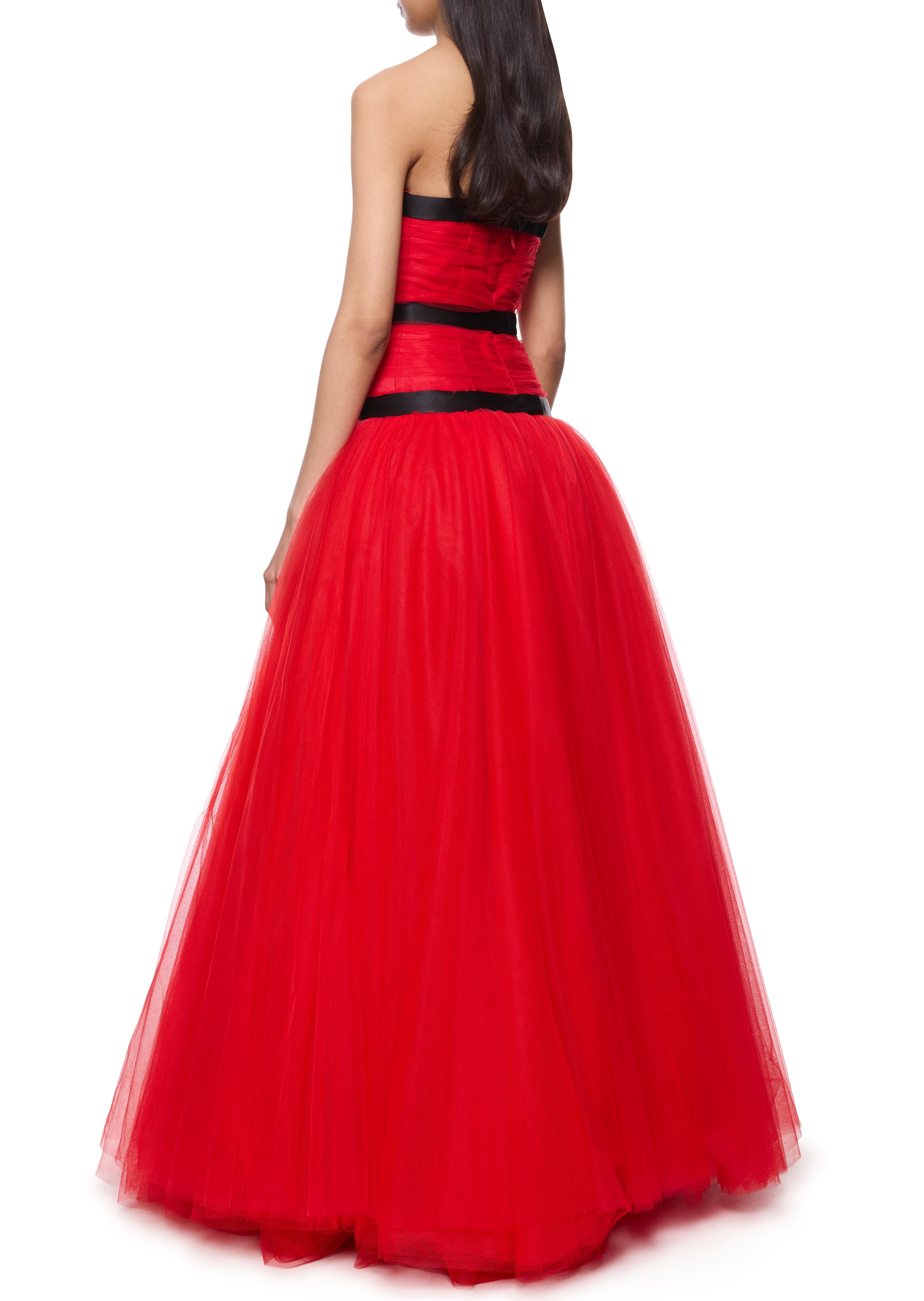 Tulle Red Gown
