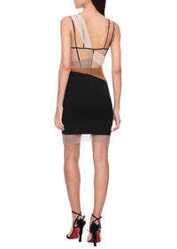 Sacha Mini Corset Dress with Sheer Drapes