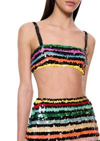 Rainbow Stripe Sequin Two- Set