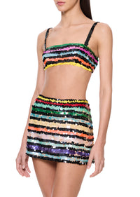 Rainbow Stripe Sequin Two- Set