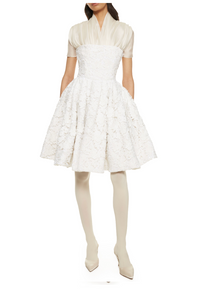 Ivory Lace Shadow Mini Dress