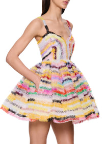 Micro Ruffle Party Dress
