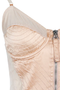 1990s Jean-Paul Gaultier Iconic "Cone Bust" Blush Peach Corset Dress