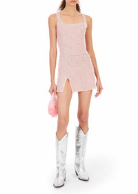 Wren Embellished Mini Dress - Rose