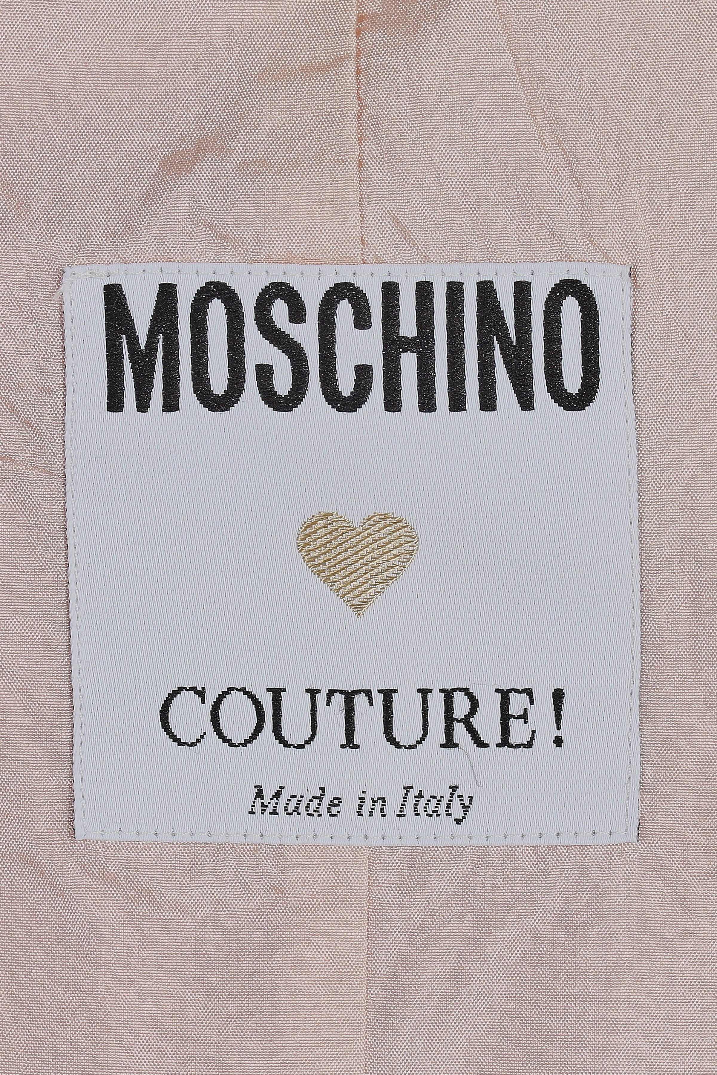 1991 Moschino Couture Pastel Pink 'Tea 4 2' Bodycon Dress. Rent: £150/Day - Annie's Ibiza
