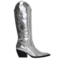 The Silver Cowboy Boot