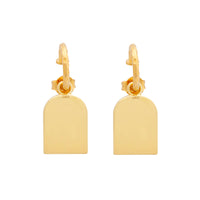 Aqua Enamel Tanit Charm on Textured Hoop