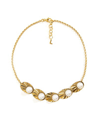 Crown Shell Necklace with Natural Pearls - Annie's Ibiza