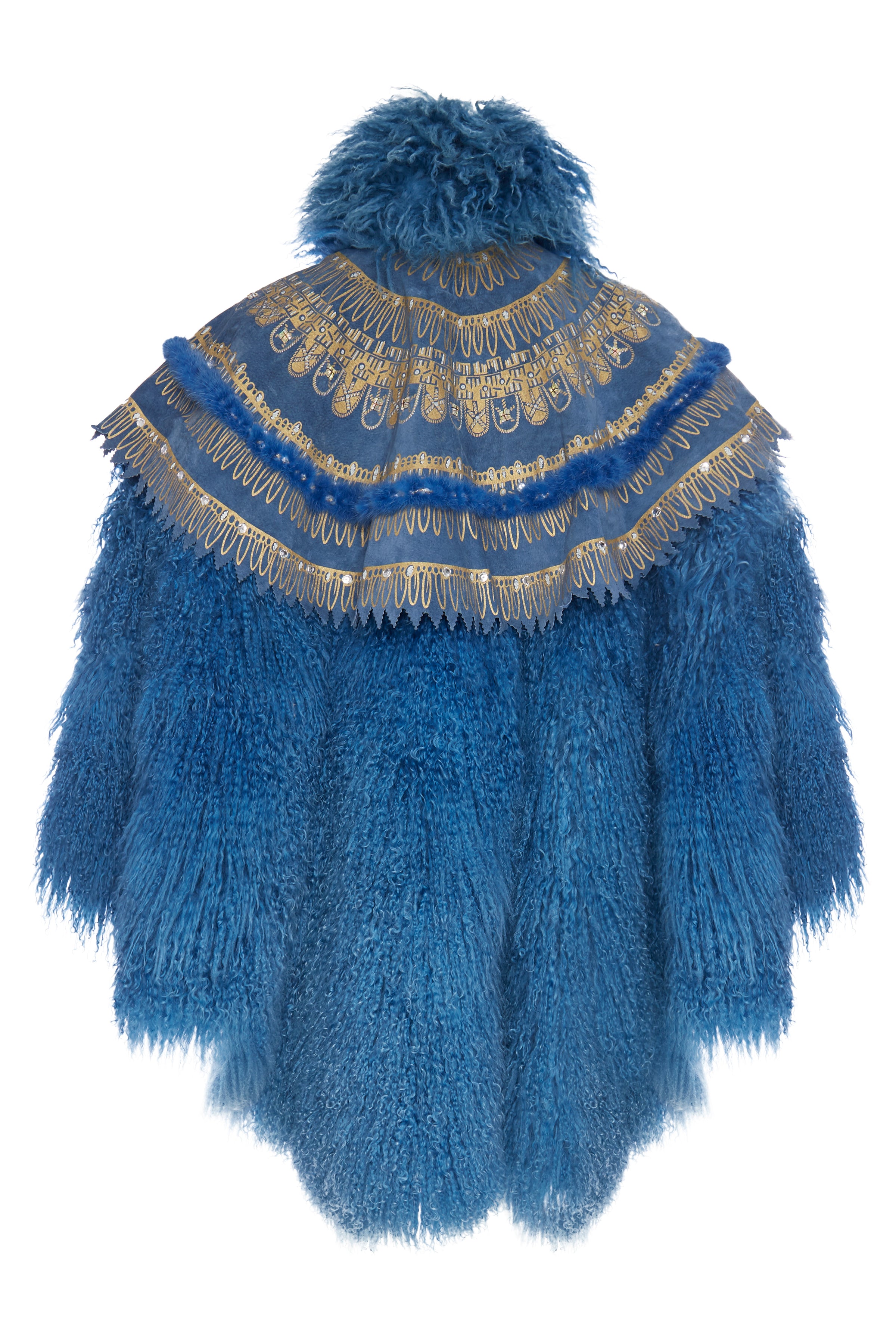 80's Zandra Rhodes Mongolian Fur Cape