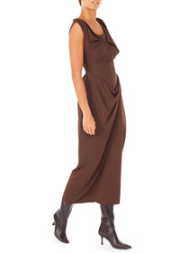 2000s Vivienne Westwood Anglomania Mahogany Dress.