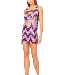 1969 'Barbarella!' Purple Mini Disc Dress. Rent: £120/Day - Annie's Ibiza