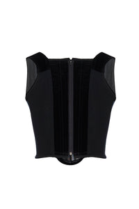 1980s Vivienne Westwood Red Label Black Velvet Corset