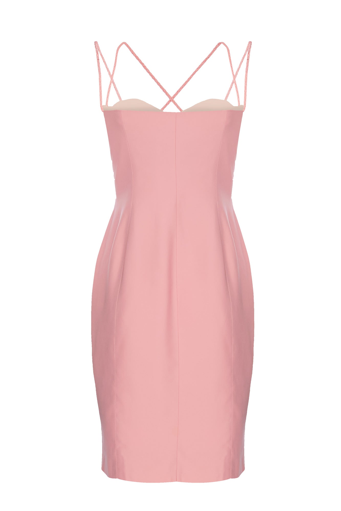 1991 Moschino Couture Pastel Pink 'Tea 4 2' Bodycon Dress. Rent: £150/Day - Annie's Ibiza