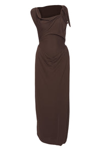 2000s Vivienne Westwood Anglomania Mahogany Dress.