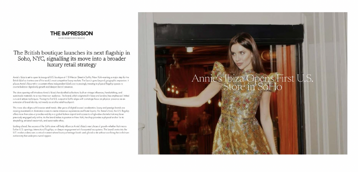 THE IMPRESSION: Annie's Ibiza Opens First U.S. Store in Soho