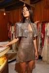 1920's Egyptian Black Diamond Mini Dress