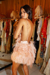 1920s Marabou and Ostrich Feather Mini Dress