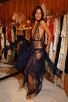 1940s Navy Lace Dress