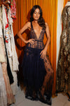 1940s Navy Lace Dress