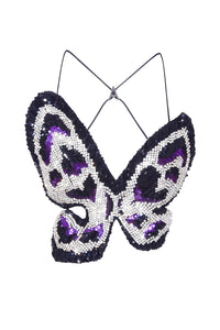 Crystal Pailette Butterfly Top